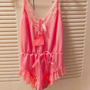 New Sugar Thrillz Pink Lace Chemise